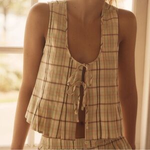 LYREBIRD TIE FRONT TOP- size XS NWT